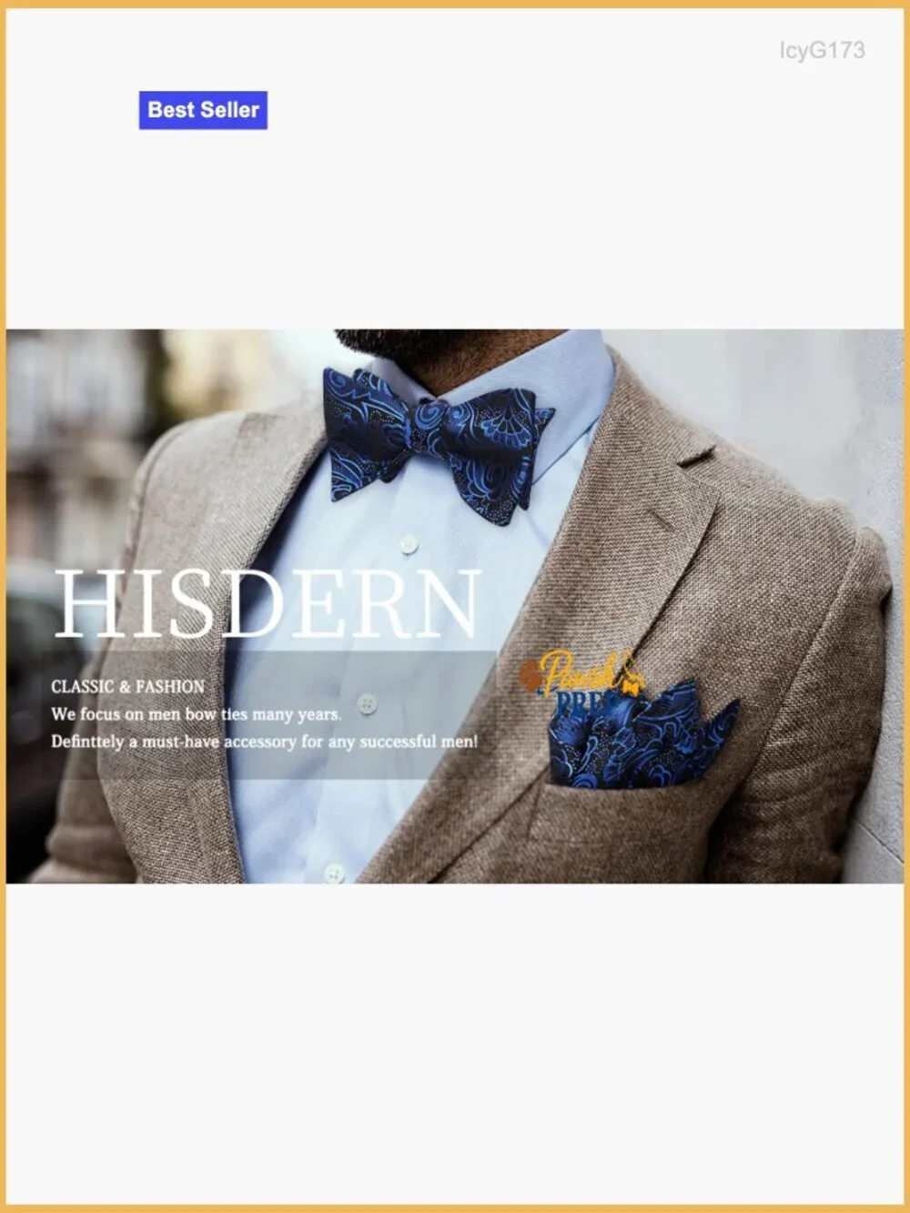 Men's Self-Tie Bow Tie and Pocket Square Set Silk Blend Formal Wedding